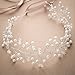 Yean Babys Breath Hair Piece Wedding Hair Vine Silver Rhinestone Headband Bridal Branch Crystal Wreath Crown Bridal Flower Vine Accessories for Bride and Bridesmaid (Silver)