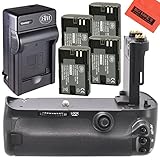 Battery Grip Kit for Canon EOS 5D Mark III, EOS 5DS, EOS 5DS R Digital SLR Camera Includes Vertical Battery Grip + Qty 4 Replacement LP-E6 Batteries + Rapid AC/DC Charger