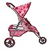 The New York Doll Collection Dolls Jogging Stroller - Pink Hearts Designed Jogging Stroller for Dolls