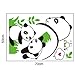 Voberry® Home Decor Mural Vinyl Wall Sticker Removable Cute Panda Mom and Kids Family Nursery RoomWall Art Decal for Kids' Room
