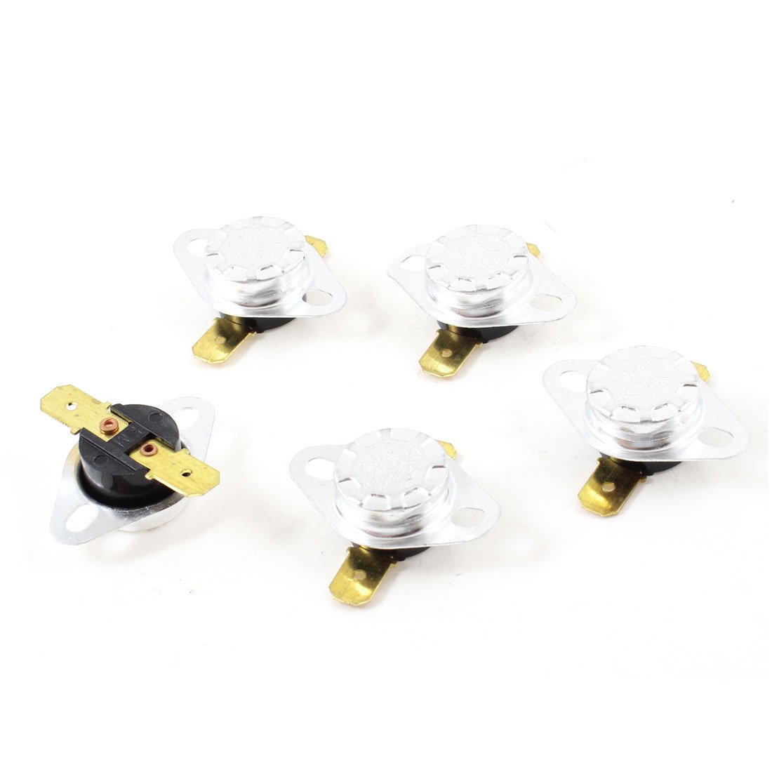 sourcingmap 5pcs 80C 176F NC Normal Close Thermostat Temperature Thermal Switch KSD301