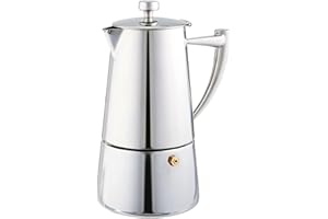 Cuisinox COF-10R Roma 10-Cup Stainless Steel Stovetop Moka Espresso Maker