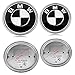 BMW Emblems Hood and Trunk, 82mm + 74mm Black BMW Logo Replacement for ALL Models BMW E46 E30 E36 E34 E38 E39 E60 E65 E90 325i 328i X3 X5 X6 1 3 5 6 7 (82MM+74MM)