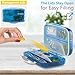 Moisture Proof Pill Sorter Organizer Box Dispenser Home Supplement Holder Portable Vitamin Jumbo Size 8 Compartment Airtight Travel Pill Container Daily Medicine