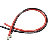 Kenhihi 10AWG Silicone Wire 10ft, Ultra Flexible 10 Gauge Stranded Wire, Tinned Copper - Battery, Automotive, Solar, Inverter (Black 5ft + Red 5ft)