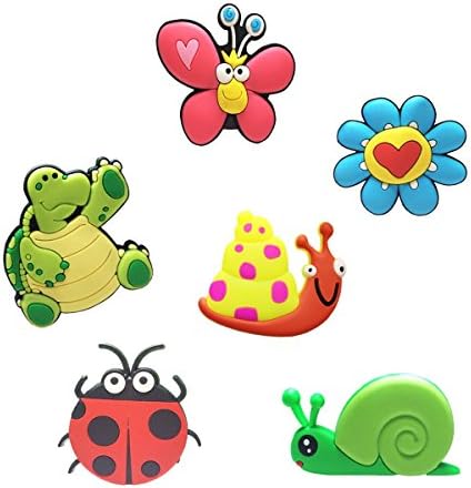 autien Fridge Magnets, Beautiful Soft Rubber Magnets Colorful Cartoon Butterflies, Flowers, Snails, Beetles, Turtles Pattern Magnets For Kitchen Refrigerator Office Cabinets Whiteboards Photo
