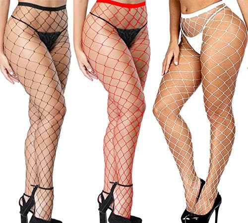 The victory of cupid Women's Sexy Fishnet Sheer Thigh High Garter Belt Stocking Tights Pantyhose Plus …