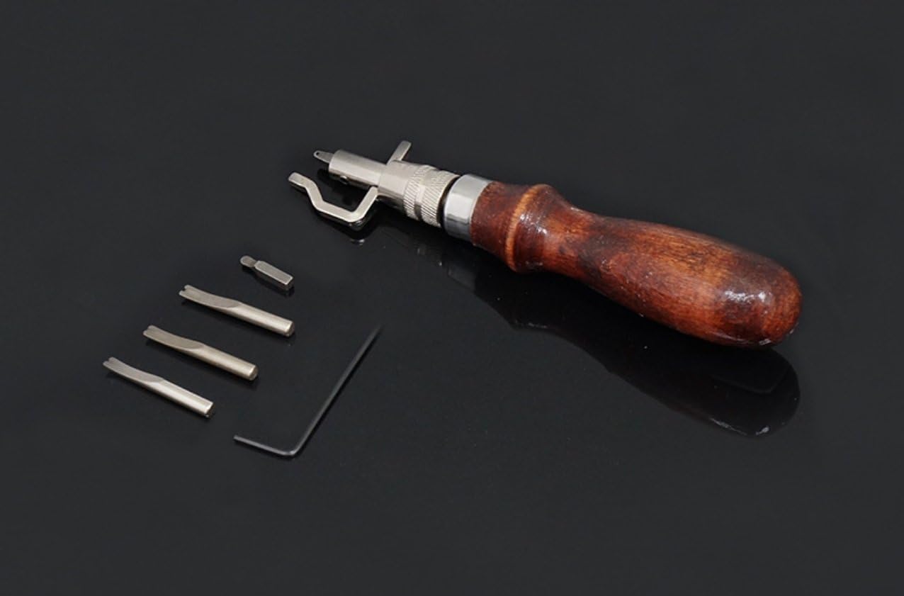 Kingken 1 Set 5 in 1 Multifunction Adjustable Groover Creasing Edge Beveler Chamfer Device