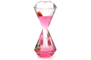XINBAOHONG Liquid Motion Bubbler for Kids and Adults Hourglass Liquid Bubbler Timer for Sensory Play Fidget Toy Stress Management Desk Decor(Pink)