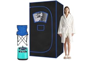 MOKARO Portable Sauna for Home, Personal Home Sauna for Relaxation, 3 Liters 1100 Watt Steamer Sauna, Sauna Box, Remote Control, Large Space Home Sauna Tent, Pilates, Enjoy The Benefits in Home Sauna