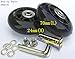 E&L 64 X 18(mm), 1 Set of Luggage Suitcase Replacement Wheels with ABEC 608zz Bearings,Packaged with Our own Designed Bag @ Eric & Leon Logo (64 X 18(mm))
