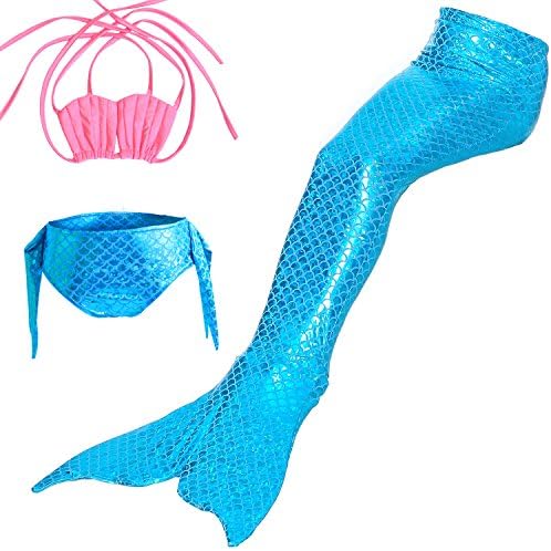 DOTOFIN Mermaid Tails,Swimming Costume,Girls Swimmable Mermaid Tail Swimsuit