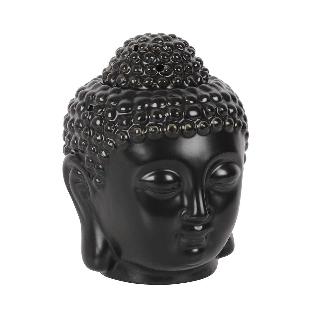 something different Something Different Buddha Head Oil Burner (5.5 x 3.5 x 3.5 in) (Black)