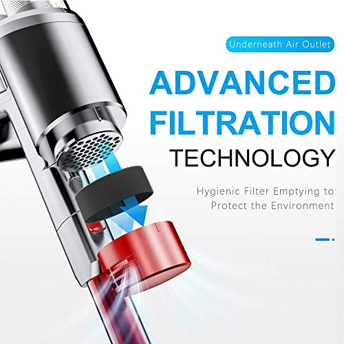 Cordless Vacuum, VacLife Vacuum Cleaner with Replaceable Battery, Stick Vacuum - Extra Filter for Washing, Powerful Vacuum Cleaner Cordless 2 in 1, Lightweight Vacuum with LED Light