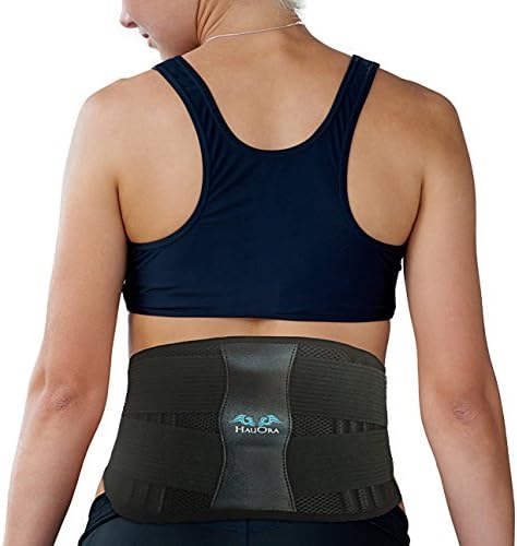 Lumbar Support Belt - Breathable Lower Back Brace - Heat &amp; Ice Pack Included For Instant Pain Relief - Adjustable Compression To Suit Your Body - Wear It Everywhere - Gym Office Home - FDA Approved