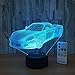 Easuntec Night Light Toy Car 3d Night Light Beside Lamp Help Kids Fell Safe at Night Remote Control Adjustable 7 Colors for Kids Great Toy Gift Idea for Kids by Csygood(Toy Car)
