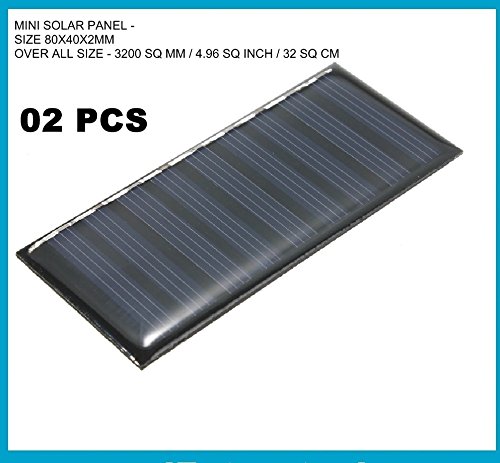 acce & peri 2PCS. Mini Solar Epoxy Panel Power for LED DIY Projects