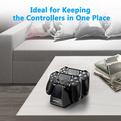image for PS4 Controller Charger Ankway Dual Fast Charging Docking Station Stand