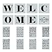 Reusable Welcome Sign Stencils for Painting on Wood, 8 PCS Large Individual Templates + 8 PCs Letters Stencils with Numbers and Signs for Hotel Home Porch Sign Halloween Thanksgiving Xmas Decorations