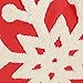 Hupplle Canvas Cotton Embroidery Throw Covers Christmas Snow Square Throw Pillow Covers Red