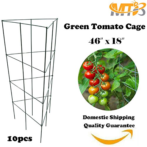 MTB Green Triangular Folding Tomato Cage Plant Support Tower 18 inch by