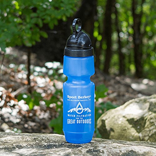 Sport Berkey Water Filter Bottle Ideal for Off-Grid, Emergencies, Hiking, Camping, Traveling and Everyday Use at Home, Work or School