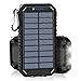 Solar Charger 15000mAh Portable Power Bank with 2.4A Outputs Weatherproof for iPhone, ipad, Samsung, Smart Phones and Outdoor Camping