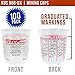 Custom Shop Paint Mixing Cups, 10-Ounce (Box of 100) - Plastic Measuring Cups for Liquids, Automotive Painting, Epoxy Resin, Acrylic Arts, Crafts, Disposable or Reusable, Graduated, Mixing Ratios