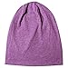Senker Fashion Cotton Slouchy Beanie Hats, Chemo Headwear for Women Men Soft Lightweight Chemo Skull Cap Elastic Sleeping Cap Dark Purple Pink