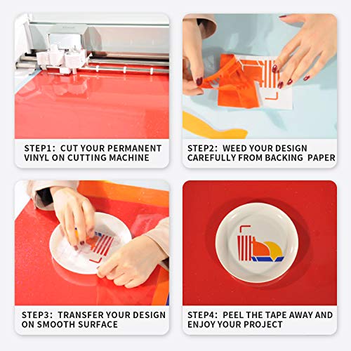 Lya Vinyl Glitter Vinyl for Cricut 15 Pack Permanent Outdoor Vinyl