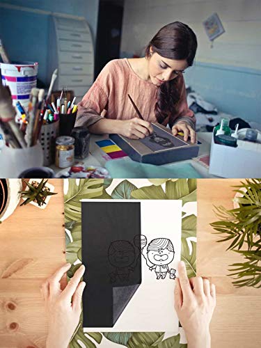 image for Carbon Paper for Tracing, Cridoz 50 Sheets Carbon Transfer Tracing Pap