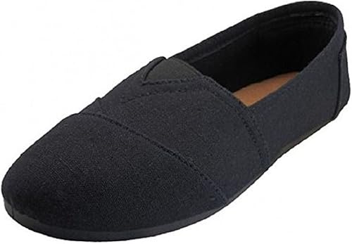 black canvas slip on shoes