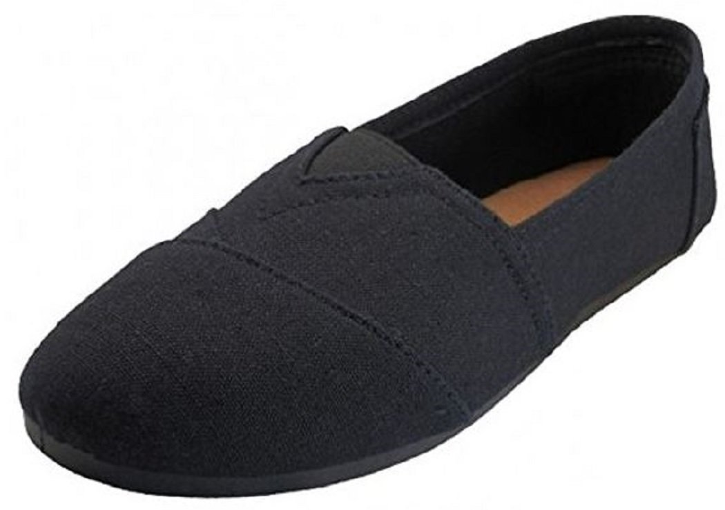 Photo 1 of Womens Canvas Slip On Shoes Flats (6, B/B 308L)