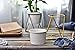 Planter Pots Indoor,6 inch Modern Plants and Planters Garden White Ceramic Round Bowl with Metal Stand for Succulent Planter Cactus (White + Gold)