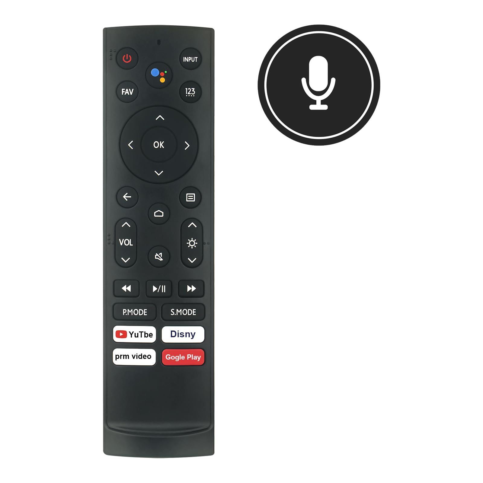 VINABTY New ERF3AA90H Replacement Remote Control fit for ﻿HISENSE Android TV﻿ ERF3AA90H PX1-PRO (PX1G) Remote Controller