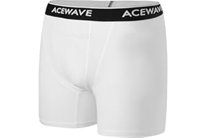 ACEWAVE Youth Boys Compression Shorts w/Cup Pocket(NO Cup),Protective Athletic Underwear for Baseball Football Lacrosse