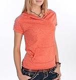 Union Bay Girls' Juniors Lace Shoulders Hooded Top