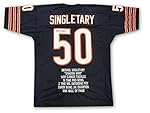 Mike Singletary Hand Signd Autograph Chicago Bears Stat Embroidered Jersey JSA L