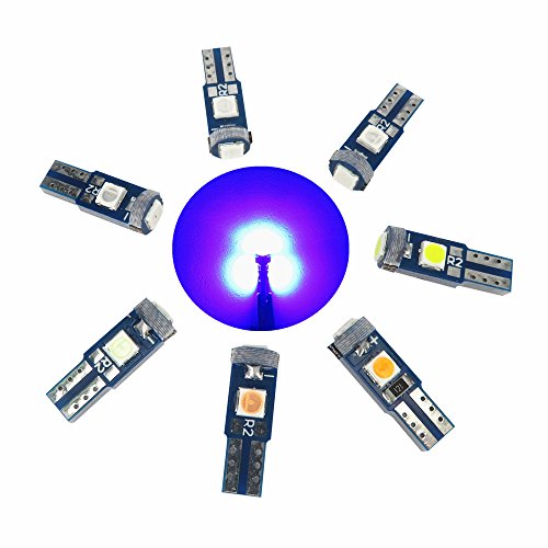 WLJH 10pcs Blue T5 74 2721 Instrument Panel LED Light 73 37 Auto Car Cluster Dashboard Speedometer Indicator Bulbs for BMW Honda Dodge - Thumbnail 6