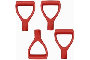 FUNNTY 4 PCS Replacement Shovel Handle Replacement Handle, D Grip Plastic Shovel for Digging Raking Tool, Inner Diameter 34.5
