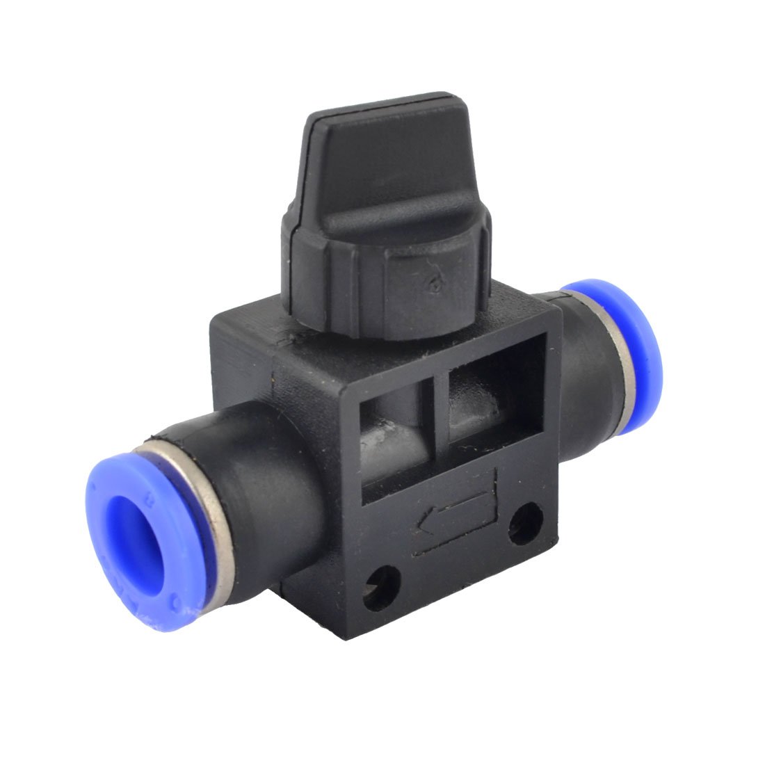 Sourcingmap 1/4 Turn Blue Black Plastic 8mm Hose Pipe Fitting Coupler Ball Valve