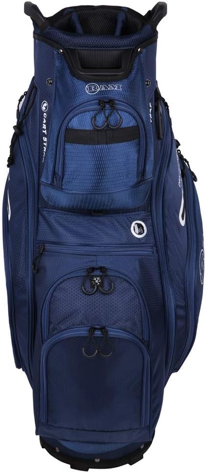 Ram FX Deluxe Golf Trolley Bag 14-Way Dividers Navy