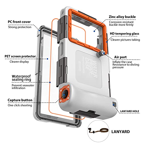 Waterproof Smartphone Case IPX8 Waterproof Phone Pouch Compatible with iPhone 17 Air 17 Pro 17 Pro Max 16e 15 16 Plus 15 16 Pro 15 16 Pro Max Samsung S25 S24 S23