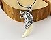 Pooqdo (TM) Fashional Wolf Tooth Necklace Steel Domineering Pendant for Men