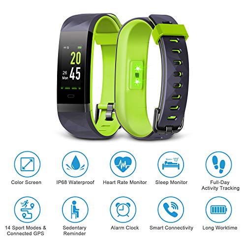 LETSCOM Fitness Tracker Color Screen, IP68 Waterproof Activity Tracker with Heart Rate Monitor, Sleep Monitor, Step Counter, Calorie Counter, Smart Pedometer Watch for Men Women Kids - Thumbnail 2