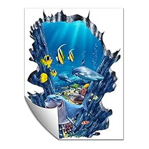 Wall Paper Small Wall Mural Creative 3D Photo Wall Art Removable Wall Decoration for Bedroom Living Room - 24x32 inches