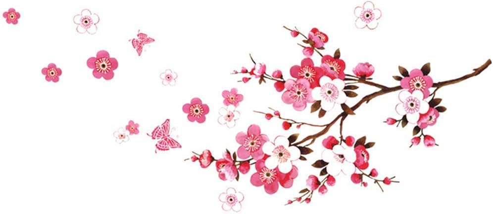 Amazon Com Anber New Butterfly Cherry Blossom Flower Tree Branch Wall Decals Decor Kids Baby Stickers Home Kitchen