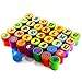 ZEHONG Colorful Self Inking Stamps Plastic Alphabet and Number Stamps Set for Children Party Favor, School Prizes, Birthday Gift, Learn Props