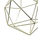 3D Geometric Himmeli Centerpiece & Hanging Ornament, Chrome Plated Metal - 6 Inch Size (Gold)
