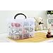 Tinksky Jewelry Organizer Storage Container with Removable Dividers 3-Layer 18-Grid (Transparent)